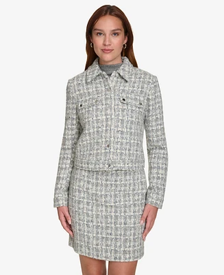 Calvin Klein Women's Spread-Collar Button-Front Jacket