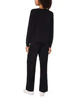 Vince Camuto Women's Ribbed-Trimmed Crewneck Sweater