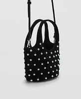 Mango Women's Decorative Studs Handbag