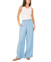 1.state Women's Chambray Wide-Leg Pants