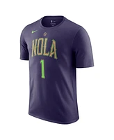 Nike Men's Purple Zion Williamson New Orleans Pelicans 2024/25 City Edition Name Number T-Shirt