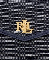 Lauren Ralph Lauren Farrah Canvas and Leather Mini Satchel