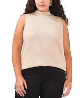 Vince Camuto Plus Sleeveless Faux-Suede Top