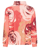 Olsen Women's Rose Print Jersey Top