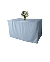 Slickblue Polyester Poplin Fitted Tablecloth, 48''L x 24''W 30''H Perfect for Secure and Elegant Table Covering