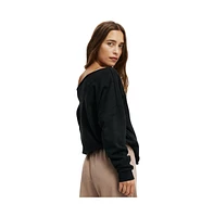 Cotton On Women's Classic Fleece Off The Shoulder Sweatshirt