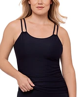 Swim Solutions Women's Tunnel Tankini Top, Exclusively at Macy's