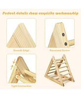 Sugift Wooden Triangle Climber for Toddler Step Training