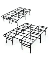 Gouun Full Size Folding Steel Platform Bed Frame for Kids and Adults-Full Size