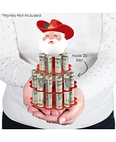 Big Dot of Happiness Christmas Cowboy - Diy Western Santa Party Money Holder Gift - Cash Cake