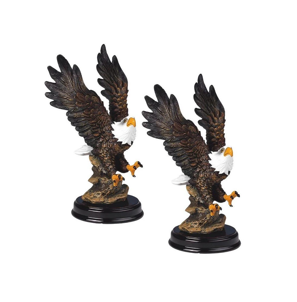 Fc Design "2-pc Gift Set" 6"H Eagle Figurine Statue Ornament Home Room Office Decor and Perfect Gift Ideas for Housewarming, Holidays and Birthdays