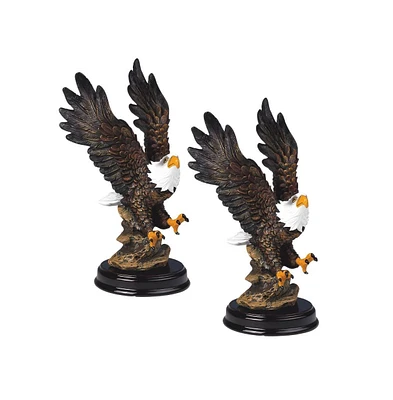 Fc Design "2-pc Gift Set" 6"H Eagle Figurine Statue Ornament Home Room Office Decor and Perfect Gift Ideas for Housewarming, Holidays and Birthdays