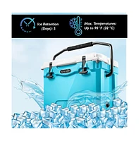 SereneLife 25-Quart Portable Cooler Box, Holds Up to 63 Cans