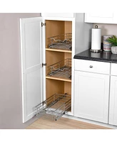 Florida Brands Pull Out Pantry Cabinet Organizer with Chrome Finish 21 x In