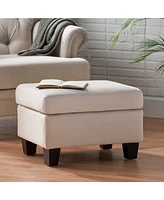 The Pop Home Contemporary Upholstered Ottoman, Footrest & Accent Furniture for Living Room, Bedroom Office-The