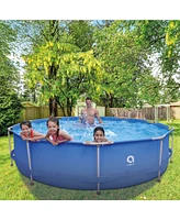 Jleisure Avenli Frame Round 12' 30" Tall 1,617 Gal Easy Assembly Swimming Pool