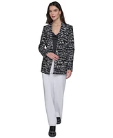 Karl Lagerfeld Paris Women's Printed Script Blazer