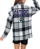 Gameday Couture Women's Gray Florida Gators End Zone Game Flannel Button-Up Shirt