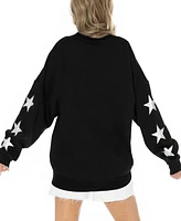 Gameday Couture Women's Black Jacksonville Jaguars Rhinestone Star Sleeve Settle the Score Tri-Blend Pullover