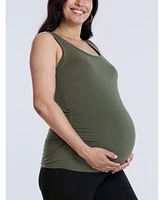 Women's Scoop Neck Side-Ruched Maternity Tank Top - Motherhood