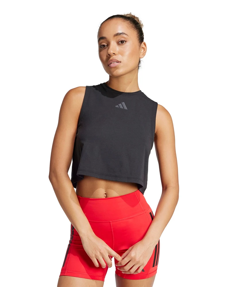 Adidas Women's Power Boxy 3-Stripes Tank Top