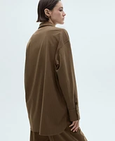 Mango Women's Pinstripe Overshirt