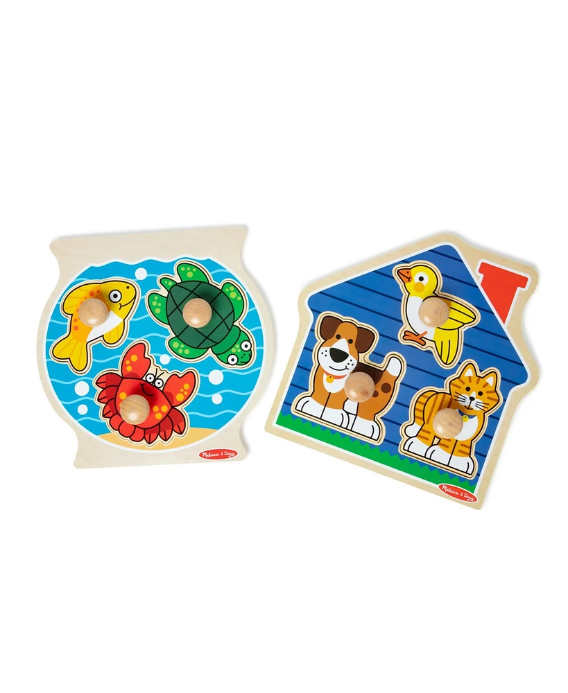 Melissa and Doug Animals Jumbo Knob Wooden Puzzle Set