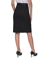 Karl Lagerfeld Paris Women's Compression Pull-On Pencil Skirt