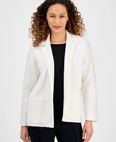 Ak Anne Klein Petite Open-Front Long-Sleeve Blazer Cardigan