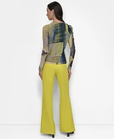 Dkny Women's Printed Ruched Blouse