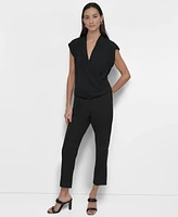 Dkny Women's Textured Surplice Top