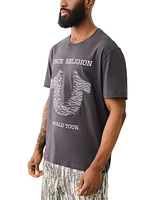 True Religion Men's Short Sleeve Crewneck Logo Graphic T-Shirt