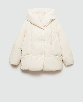 Mango Women's Hood Quilted Coat