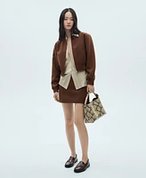 Mango Women's Wool Bomber Jacket