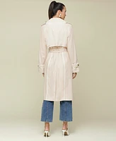 Avec Les Filles Women's Raglan-Sleeve Belted Trench Coat