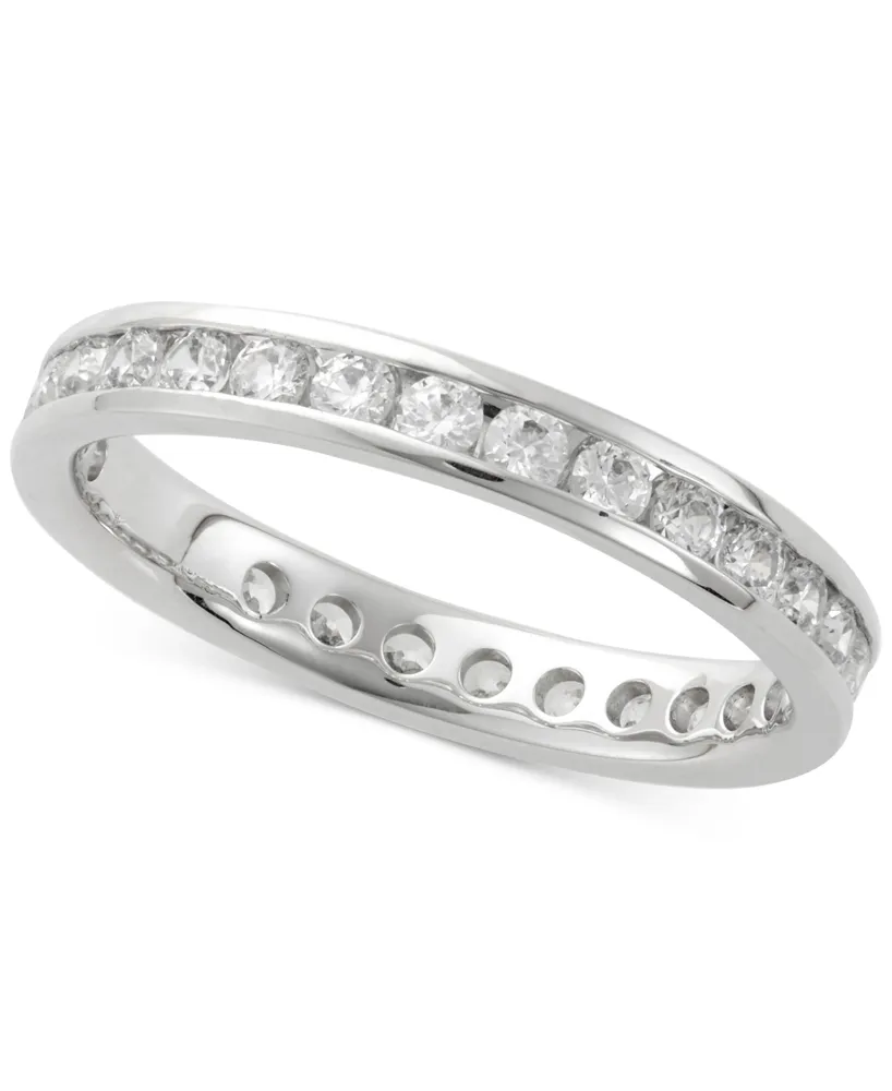 Diamond Channel Set Eternity Band (1 ct. t.w.) 14k White Gold