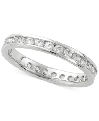 Diamond Channel Set Eternity Band (1 ct. t.w.) 14k White Gold