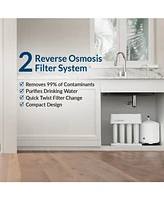 Aquasure Harmony Series | 64,000 Grains Whole House Water Softener & 75 Gpd Reverse Osmosis System Bundle