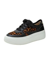 Linea Paolo Gains Lace-Up Leather Platform Sneakers