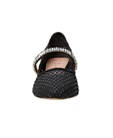 Linea Paolo Carmine Crystal Fishnet Mary Jane Pumps