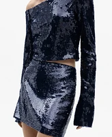 Mango Women's Sequin Miniskirt