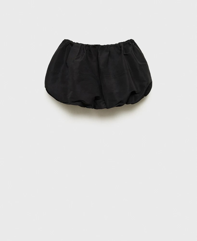 Mango Women's Low-Rise Balloon Miniskirt