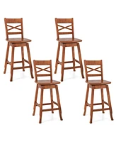 Gouun Swivel 24-Inch Counter Height Stool Set of 2 with Inclined Backrest