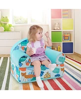 Gouun Kids Armchair with Plush Velvet Cover and Soft Sponge Filling