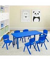 Gouun 6-pack Kids Plastic Stackable Classroom Chairs