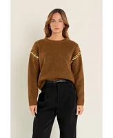 English Factory Women's Top Stitch Knit