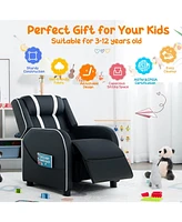 Gouun Kids Recliner Chair with Side Pockets and Footrest