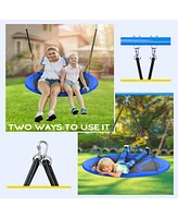 Everyfun 43" Saucer Tree Swing for Kids Adult, Waterproof Flying with Adjustable Hanging Straps, Seats Backyard Outdoor Indoor