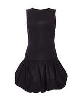 Quiz Women's Bengaline Round Neck Puff Skirt Skater Dress
