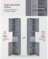 Slickblue Tall Bathroom Cabinet Slim Storage for Space-Saving Organization
